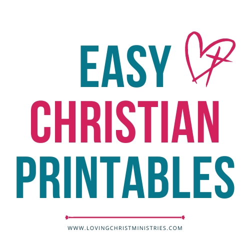 Easy Christian Printables Logo with heart and cross.